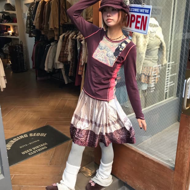 🥀No. 버건디 패치 모리걸 Set 🥀