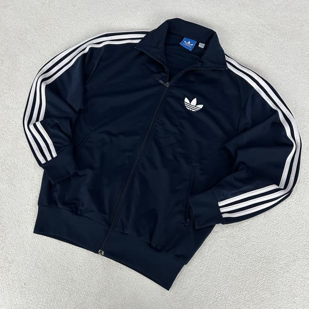 아디다스 불꽃 파이어버드 네이비 삼선 트랙탑 100