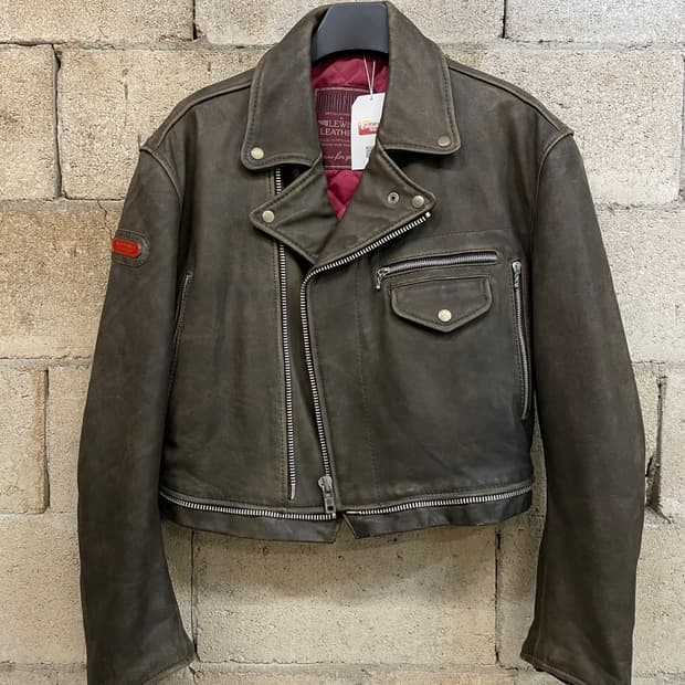 70s 루이스레더 로드 페어 더블 라이더 자켓