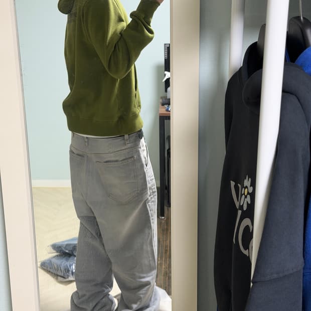 아미 배기핏 데님 빈티지 그레이(32 새상품)