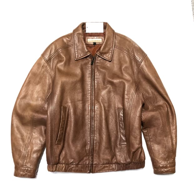 페리엘리스 레더 봄버자켓 