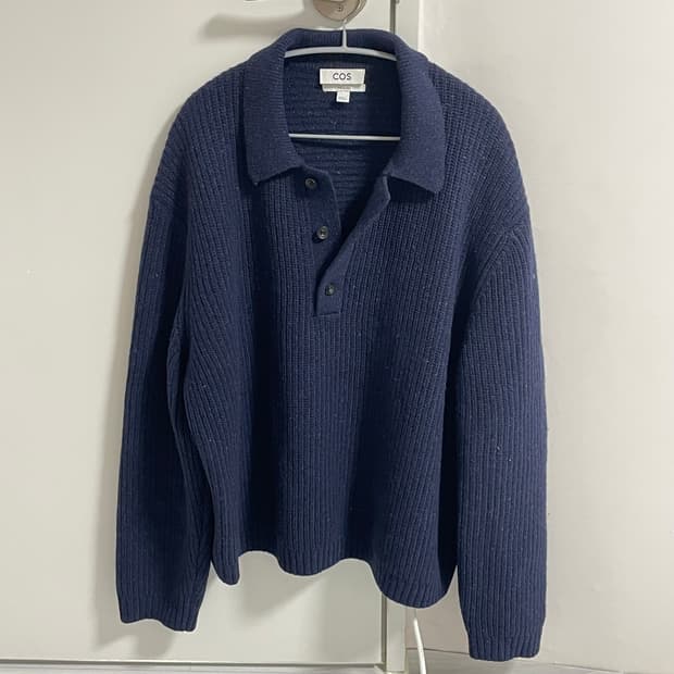 COS 코스 캐시미어 블렌드 폴로 니트 스웨터