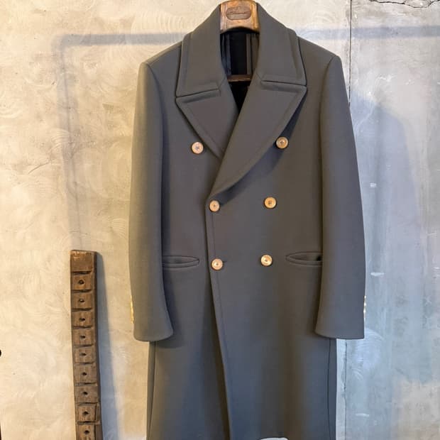 시스템 캐시미어 울 더블 브레스티드 코트 100