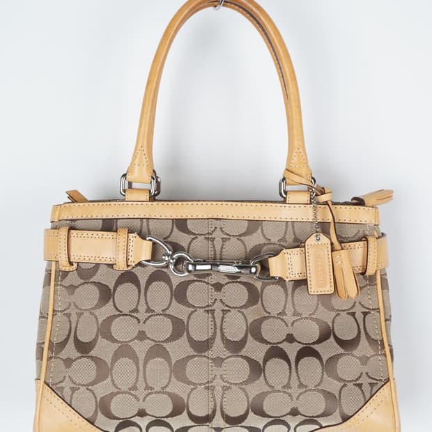  COACH signature pattern tote bag