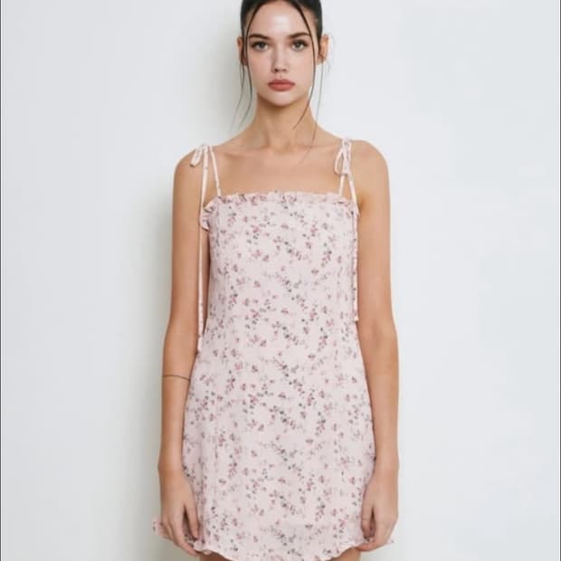 낫유어로즈 프릴 미니 원피스 m