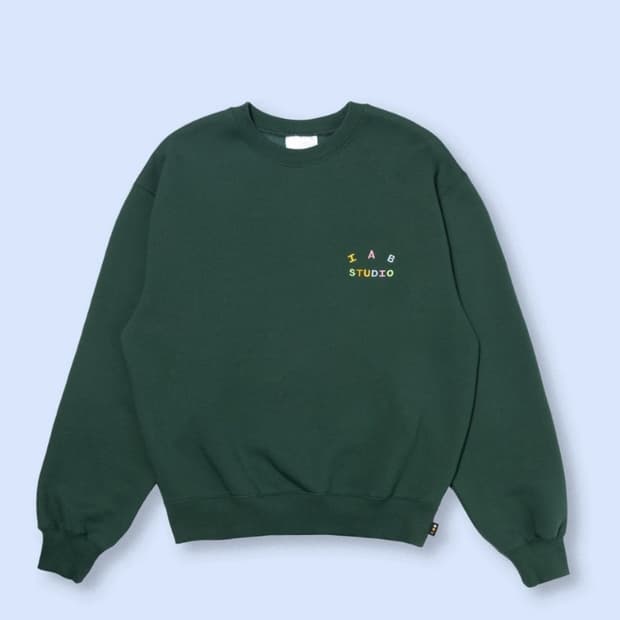 아이앱 스웻셔츠 자수 그린 xxl