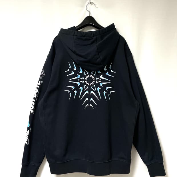 나이키 눈꽃 스우시 블랙 기모 후드티 _ 2XL