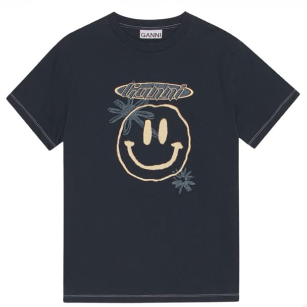 [L] 가니 플라워 티셔츠 스카이 캡틴