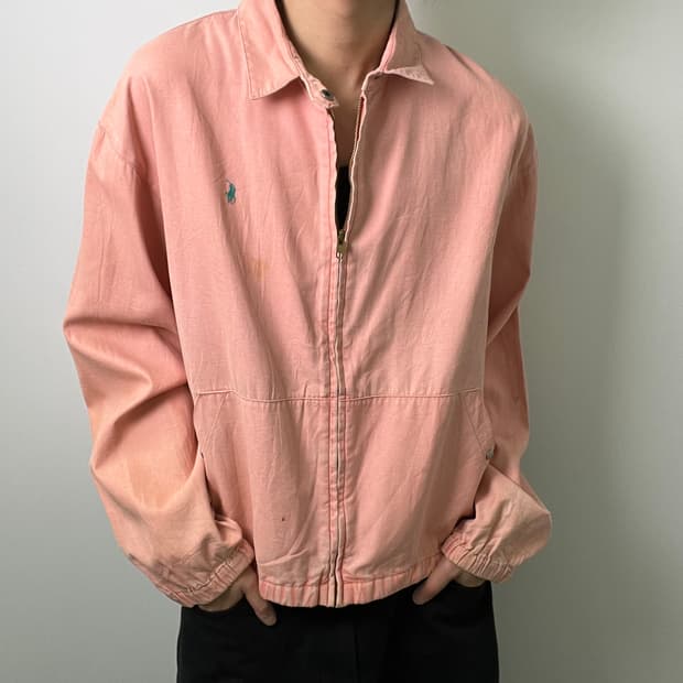 90's 폴로 랄프로렌 빈티지 파스텔 핑크 베이포트 자켓 L