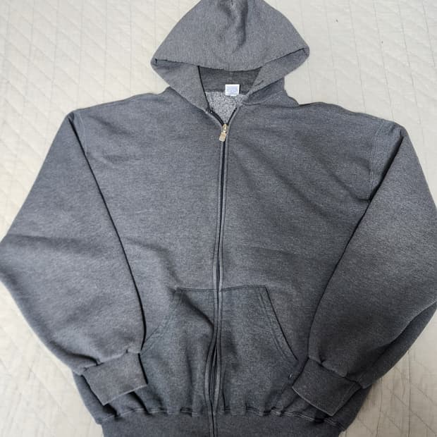 [XL] 90s 빈티지 러셀 애슬레틱 후드집업 다크그레이