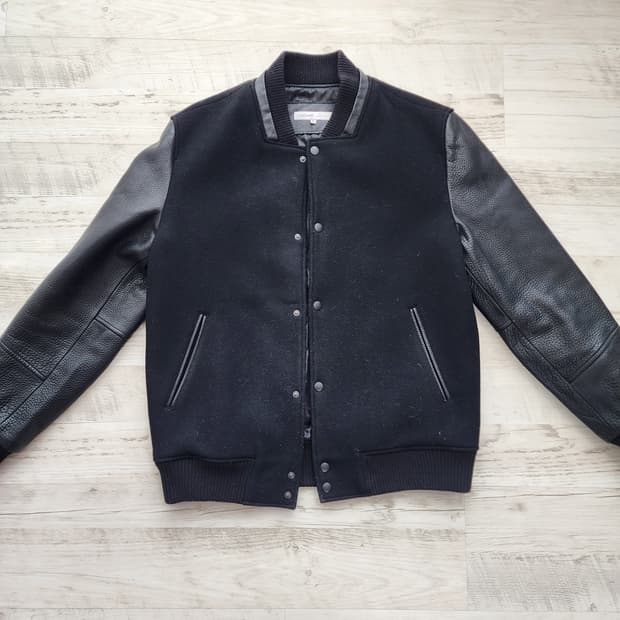 LOKWARD 로커드 울 소가죽 스타디움 바시티 자켓 100~105 야구