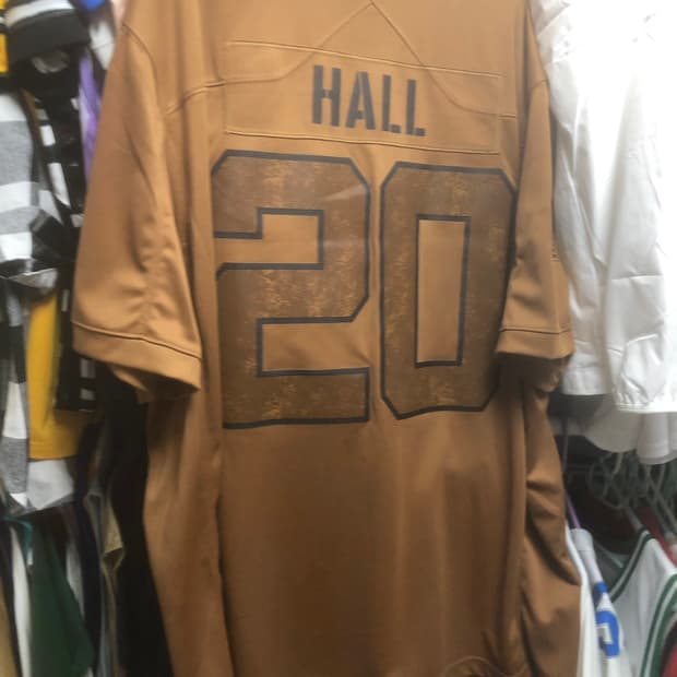 나이키 NFL 뉴욕 제츠 브리스 홀 브라운 살루테투서비스리미티드유니폼져지