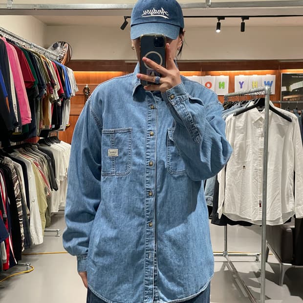 게스 데님 셔츠  