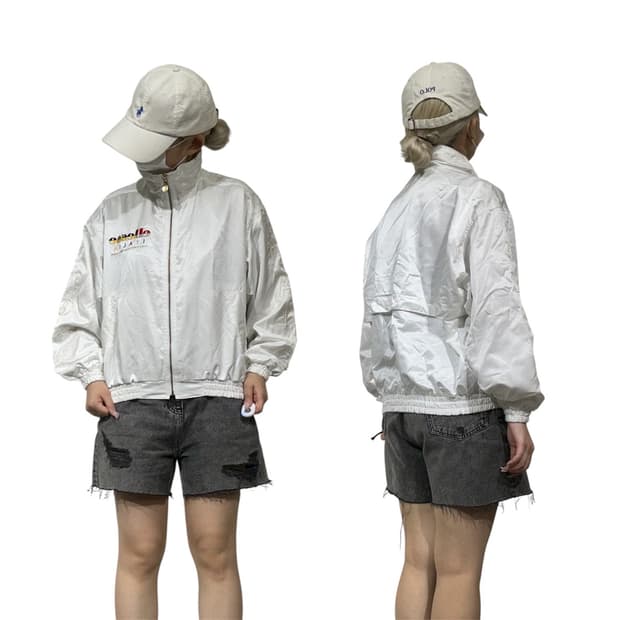 엘레쎄 화이트 바람막이 트랙 자켓 M