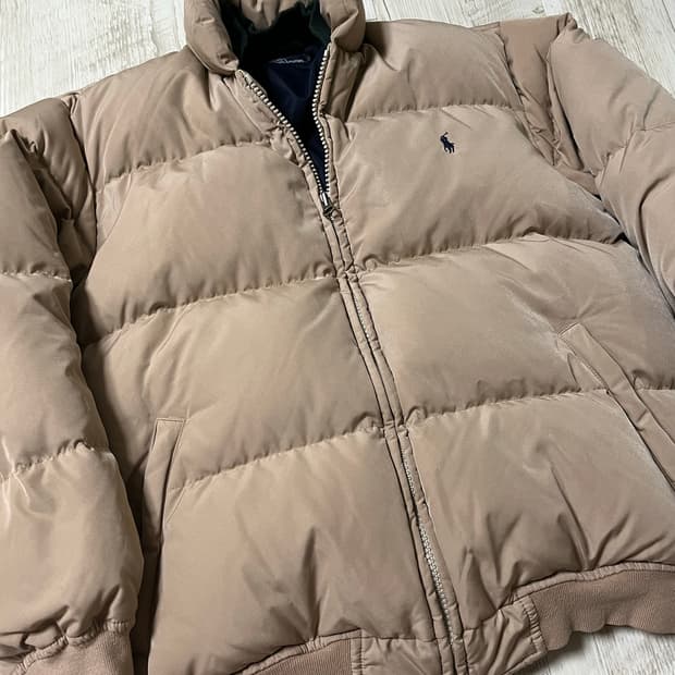 폴로 랄프로렌 다운 푸퍼자켓 베이지 패딩