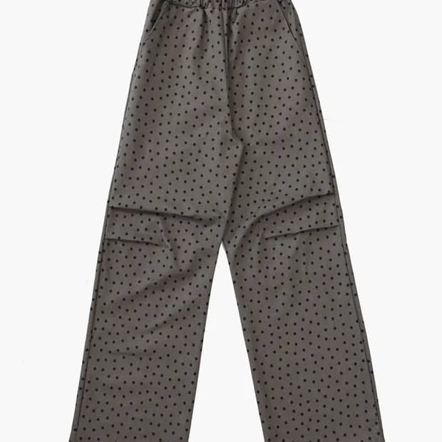 빈티지 도트 핀턱 밴딩 팬츠 위시코어 하구미 엑시즈팜 땡땡이 페어리