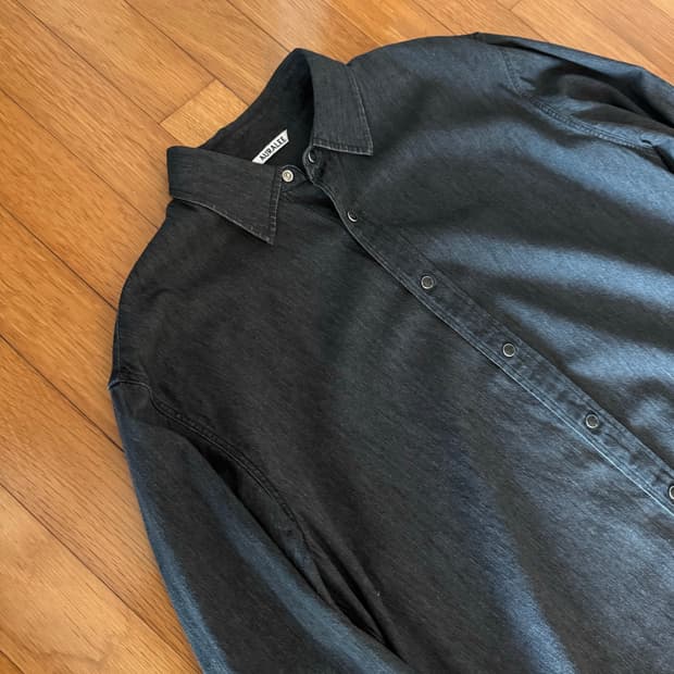 24ss 오라리 셀비지 슈퍼라이트 데님 셔츠 5