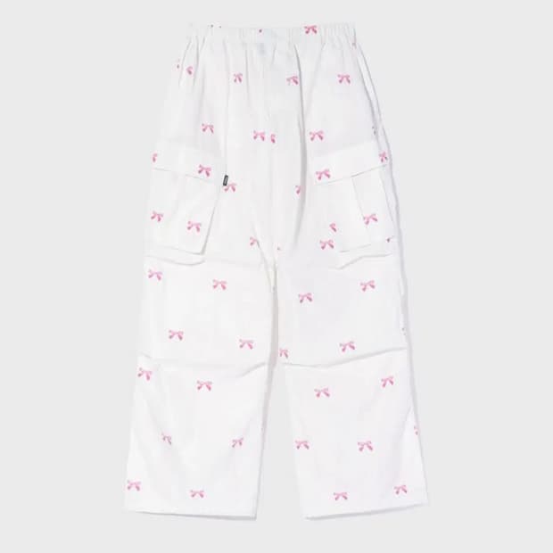 반택포) 유희 리본 카고팬츠 youhee cargo pants white