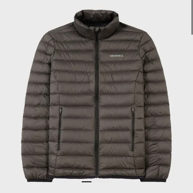 머렐 퀼팅형 하이넥 기본 경량 다운 자켓 