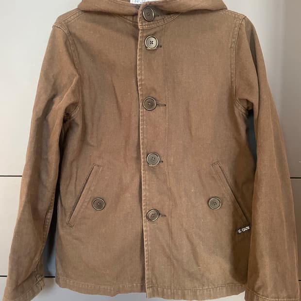 Le Glazik France 빈티지 브라운 모리 하구미  후드자켓