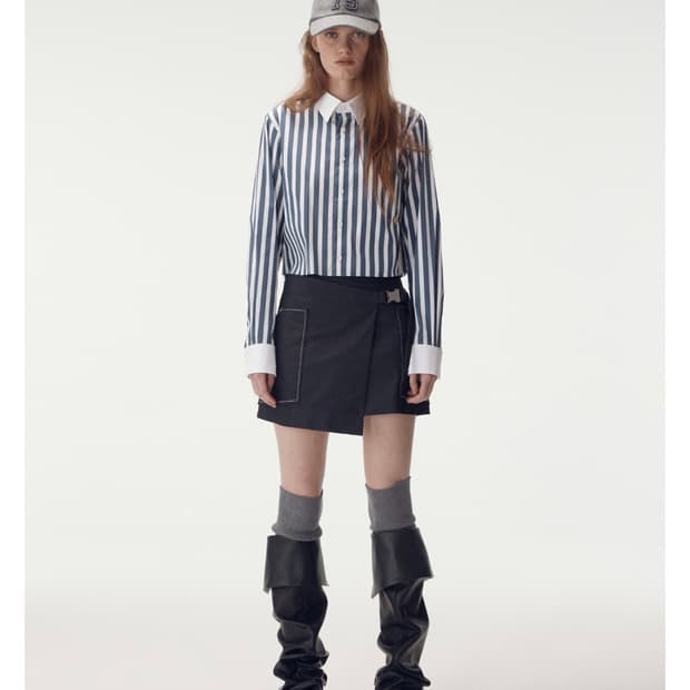 메종마레 faux leather leg warmer, black 삽니다