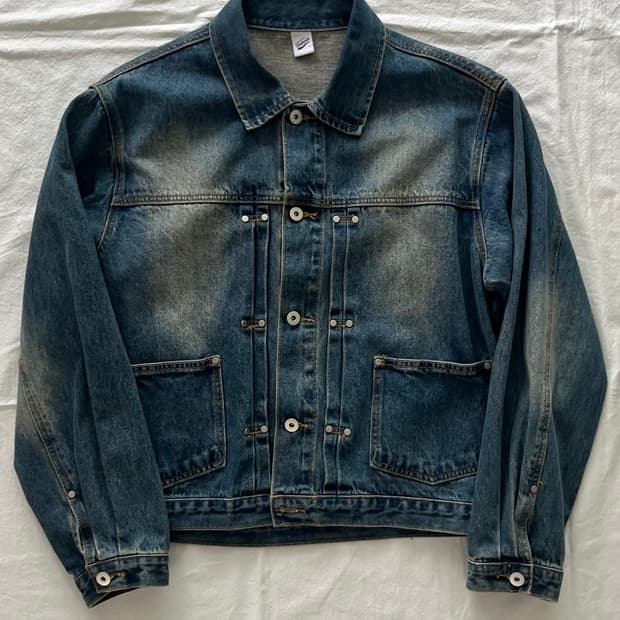 파르티멘토 리벳 인스톨 데님 트러커 청자켓 S