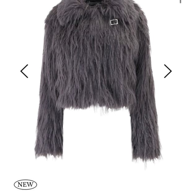 킴서울 퍼자켓 차콜그레이 판매