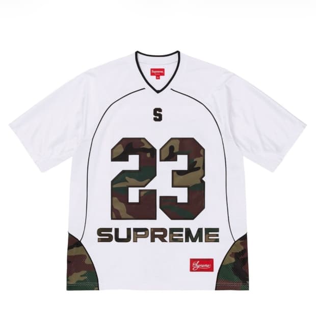 슈프림 퍼펙트 시즌 풋볼 저지 화이트 23SS XXL