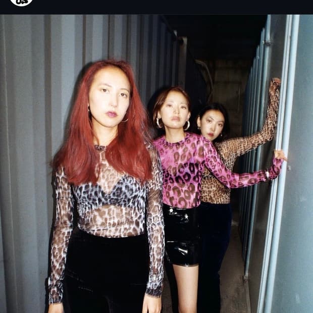 와이낫어스 메쉬 레오파드 긴팔 그레이