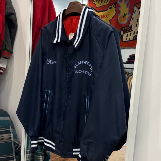 90s Vtg 빈티지 스타디움 새틴 자켓 (made in Canada)
