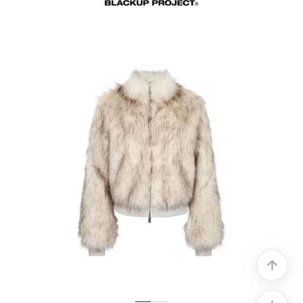 블랙업 라뷰 투톤퍼 하이넥 점퍼 