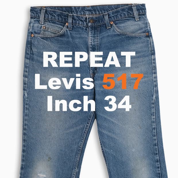 리바이스 517 오렌지탭 진청 80s USA 34인치 OR51736228