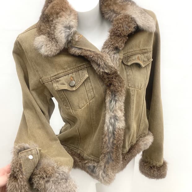 rabbit fur jacket
