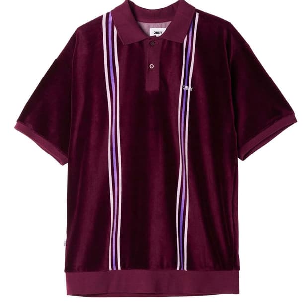 <구매> 오베이 스테파노 벨루어 벨벳 폴로 반팔 티셔츠