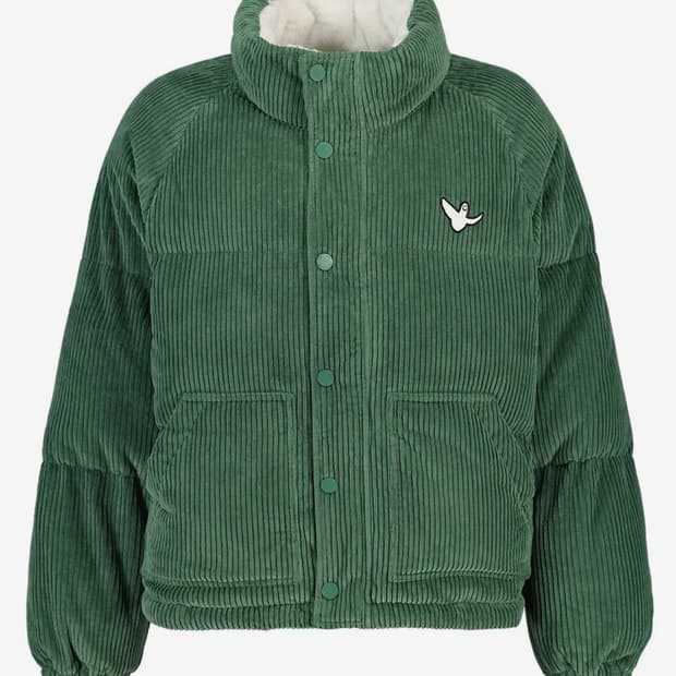 와릿이즌(와키윌리) 엔젤 코듀로이 숏 푸퍼 그린 자켓 패딩