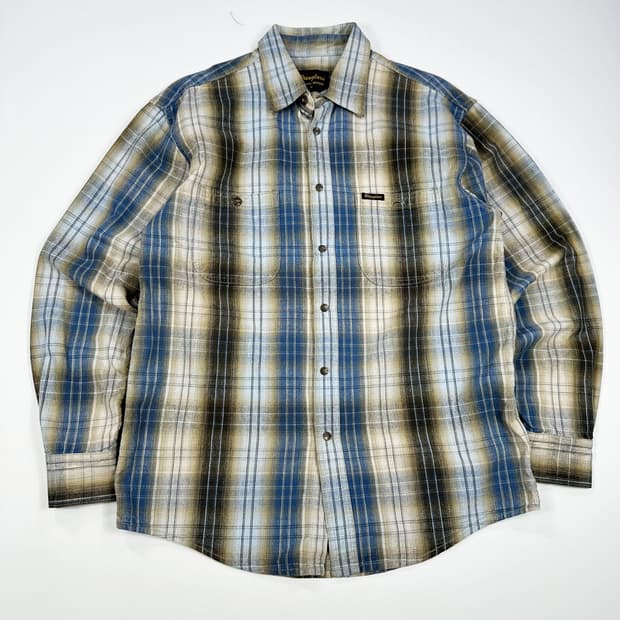 VTG 빈티지 체크패턴 웨스턴 셔츠 M