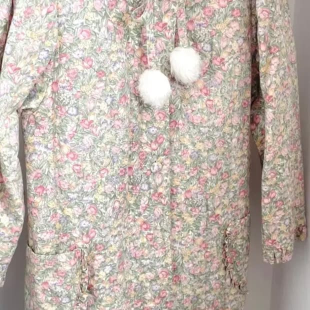 (시착만) 플레따 플리마켓 사장님 애장품 유럽 플라워 누빔 코트