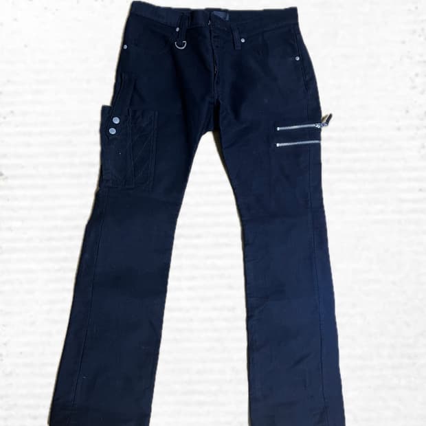 SKULL&JADE 블랙펑크팬츠