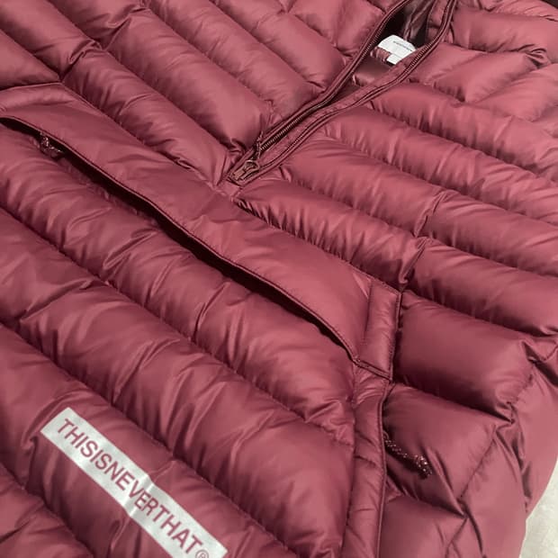 디스이즈네버댓 퍼텍스 아노락 경량패딩 버건디