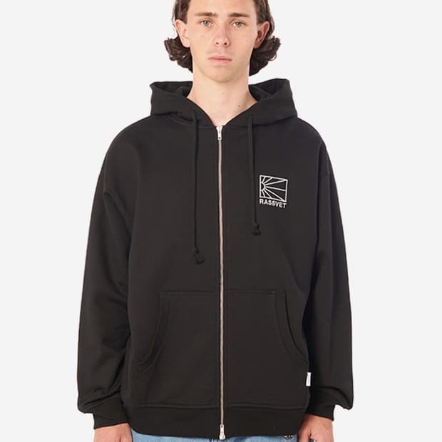 라스벳 블랙 로고후드 L
