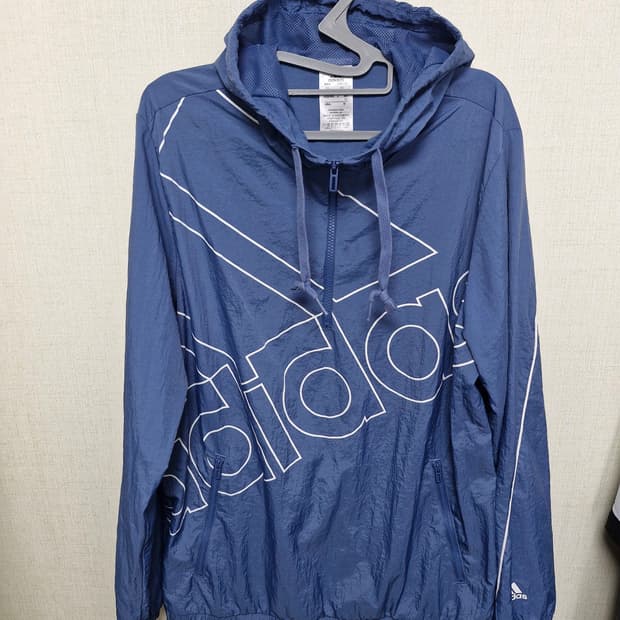아디다스 빅로고 우븐 아노락 바람막이 2XL 110