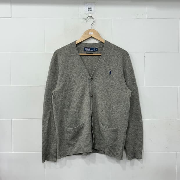 폴로 니트 가디건L