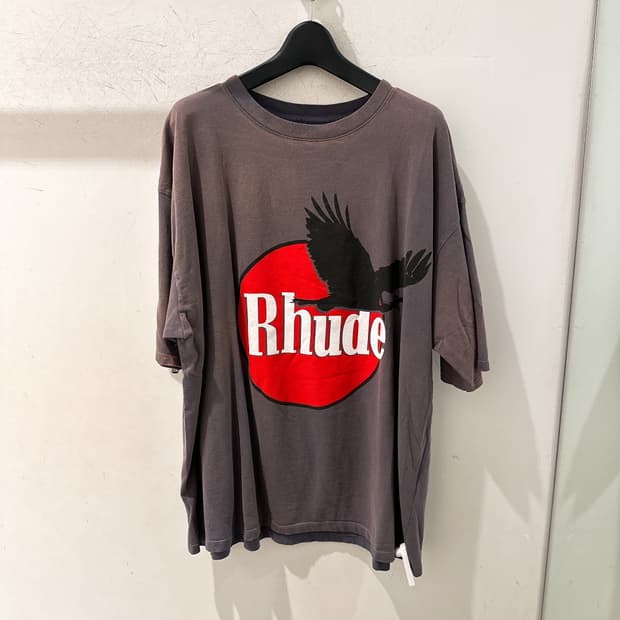 (정품/새상품) RHUDE 루드 남성 빈티지 그레이 이글 티셔츠