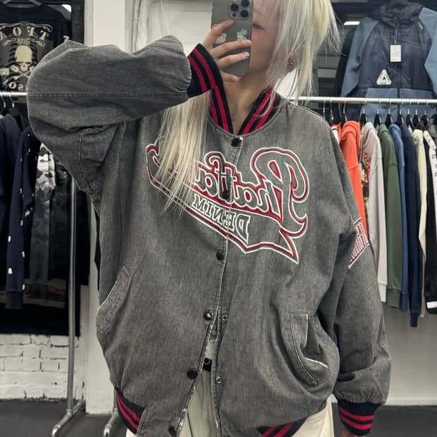 Phat Farm 팻 팜 올드스쿨 데님 바시티