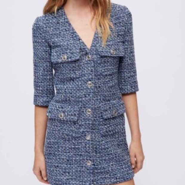 산드로 트위드원피스38