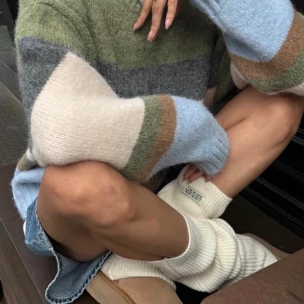 [새 상품] 돈비레잇 헤이리 스트라이프 니트(남녀공용)