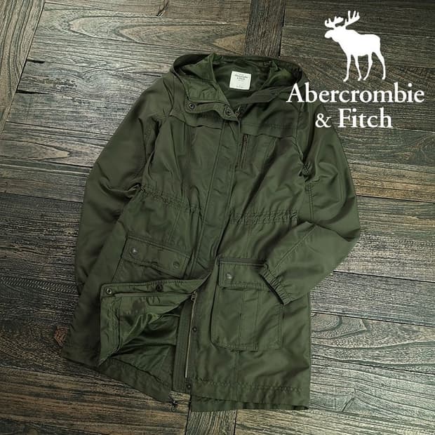 [아베크롬비] 빈티지 가공 후드 피쉬테일 파카 야상 카키 M19949