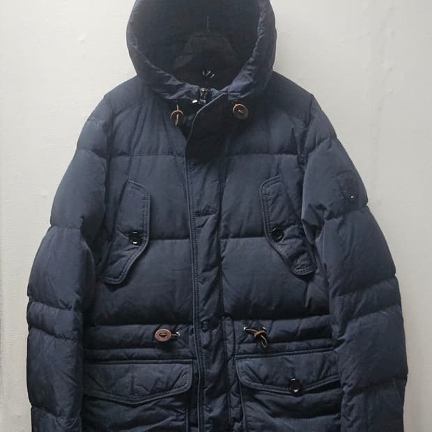 타미힐피거 네이비 후드 패딩 점퍼  M