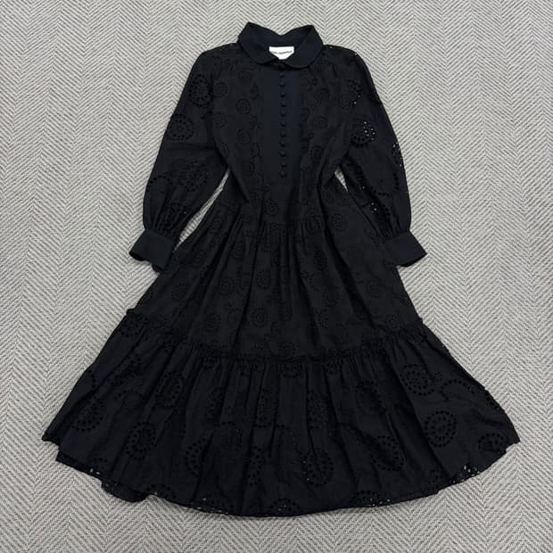 칼라거펠트 카라 플리츠 원피스 v3186