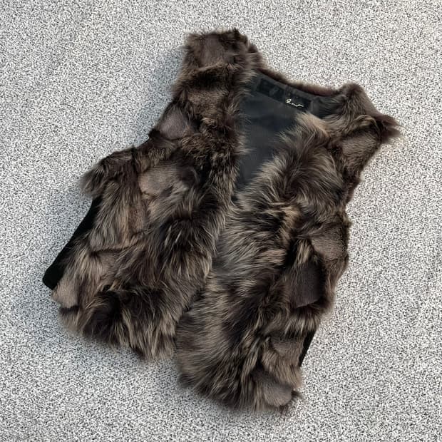 55 지컷 여성 여우털 퍼 조끼 0327M